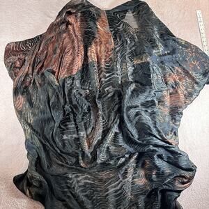 Carter Handmade Womens L–XL Sheer Pure Silk Kimono Jacket